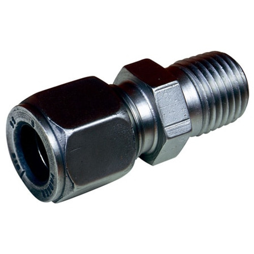 Omega BRLK-M60-14P : Adaptor, Compression Fitting, 1/4 " BSPP Male, Straight, Brass, 6 mm (OD), BRLK Series, Each