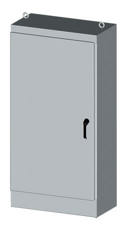 Omega SCE-903620FS : Electrical Enclosure, Free Standing, Single Access, Carbon Steel, 90 " (H) x 36 " (W) x 20 " (D), White, Gray, Single Door, Outdoor, SCE-FS Series, Each