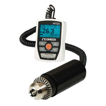 Omega HHTQ35-20Z : Handheld Digital Torque Gauge, 20 x 0.02 ozf, ± 0.5 % Accuracy, > 0.25 % Class, 5 Digit, 2000 Hz Sampling Rate, HHTQ35 Series, Each