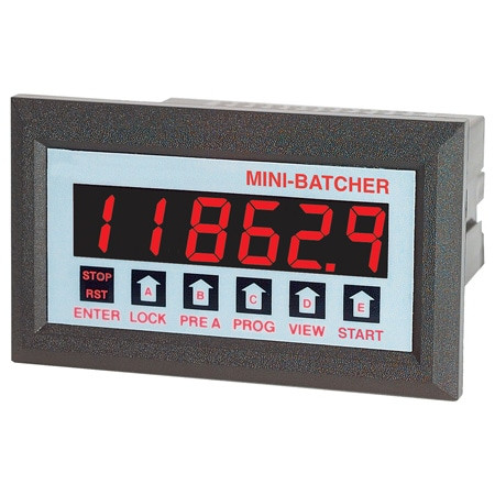 Omega DPF11-A : Batch Controller for Amplified Frequency Inputs, Pulse, 110 Vac, 1-Input, 1/8 DIN, 10 kHz, 2 Relays, Analog Current, 6 Digit Single Display, DPF11 Series, Each