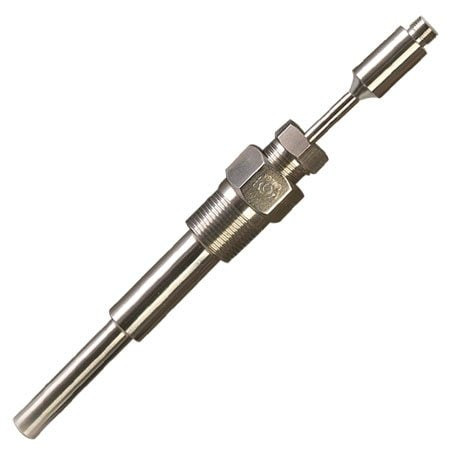 Omega PR-26SL-3-100-A-0900-M12-1 : Spring Loaded RTD Sensor, M12 CONN, -50 ¡C to 500 ¡C, Class A, 1/2 " NPT M, 0.25 " x 9 " Probe, for Use in Thermowells, 316 SS, Wire Option 1, 100 ½, 4 Wires, PR-26SL Series, Each