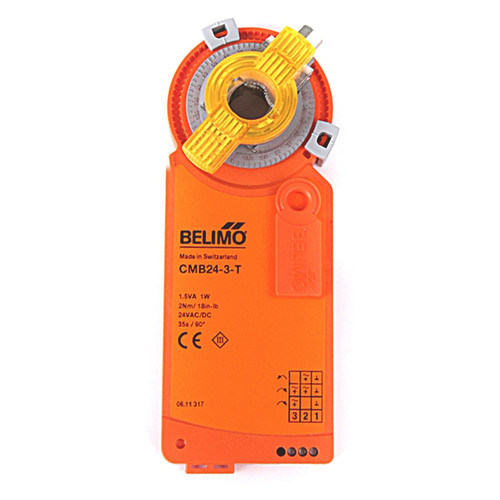 Belimo CMB24-3 : Non Fail-Safe Damper Actuator, 18 in-lb Torque, 24VAC/DC, On/Off, Floating Point Control Signal, 5-Year Warranty