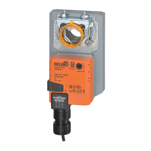 Belimo AMB120-3 : Non Fail-Safe Damper Actuator, 180 in-lb Torque, 120VAC, On/Off, Floating Point Control Signal, 5-Year Warranty