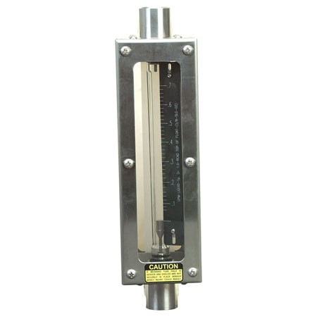 Omega FL605P : Variable Area Flow Meter, High Accuracy, SS Frame, Water, 6.1 GPM to 61 GPM, 125 psi, 2 " NPT Female, 93 ¡C (200 ¡F), ± 3 %, Direct Read, 316 SS, Glass, EPR, FL600 Series, Each