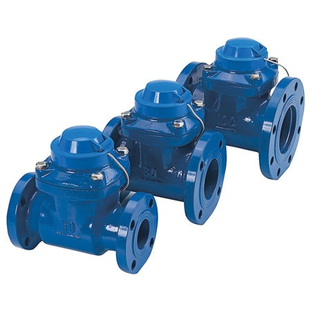 Omega FTB-632P : Turbine Flow Meter, Liquid, 16 GPM to 132 GPM, 2 ", ANSI Flange, ± 2 %, Amplified Square Wave, Cast Iron, ABS, Alnico, Tungsten Steal, Ruby, Mechanical Counter Display, FTB-630 Series, Each
