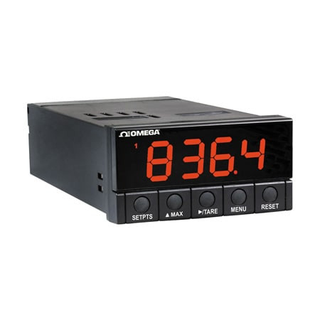 Omega DP25B-E-230-AI-R : Process Panel Meter, 1/8 DIN, 3.5 Digit, 9-Segment Selectable Color LED Display, 230 Vac Supply, Isolated Analog O/P, DP25B Series, Each