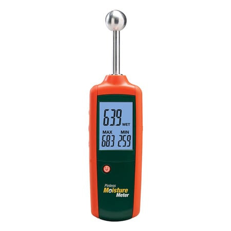 Omega HHMM257 : Pin-less Moisture Meter, Battery Power (3 AAA), 0 % to 100 %, Each