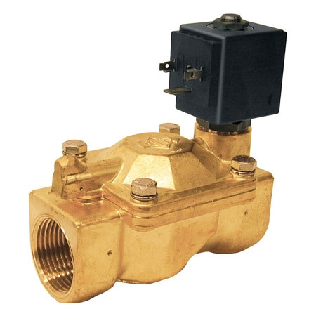 Omega SV6005-NO : Solenoid Valve, OMEGA-FLO, 2-Way, N.O, Pilot Operated, 1 ", 14.0 Cv, AC/DC Coil, Brass Body, SS, Copper, Buna, AC 230 psi, DC 230 psi, 90 ¡C (195 ¡F), Liquid, Gas, SV6000 Series, Each