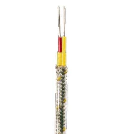Omega EXTT-E-20-SB-T-100 : Thermocouple Extension Wire, Heavy Duty, Industrial Grade, Shielded, E Type, 0 ¡C to 200 ¡C, Solid, 20 AWG, 100 ' Cable, PFA, Stainless Steel Overbraid, ANSI (Std), EXTT-E Series, Spool