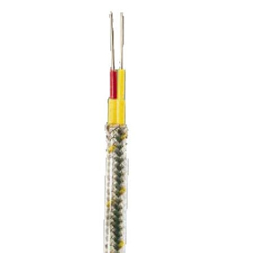 Omega EXTT-K-16-SB-T-25 : Thermocouple Extension Wire, Heavy Duty, Industrial Grade, Shielded, K Type, 0 ¡C to 200 ¡C, Solid, 16 AWG, 25 ' Cable, PFA, Stainless Steel Overbraid, ANSI (Std), EXTT-K Series, Spool