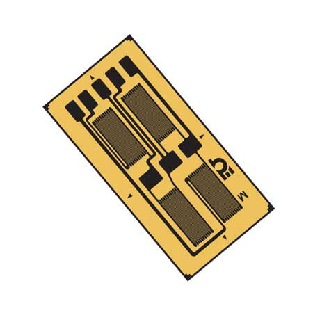 Omega SGT-3/1000-FB13 : Full Wheatstone Bridge Strain Gauge, Transducer Quality, Ribbon Leads, 1000 ½, AL Number, 3 mm x 1.6 mm Grid (LxW), -75 ¡C to 95 ¡C, Contraflexure, Centerline Spacing 15 mm, SGT Series, Pack of 5