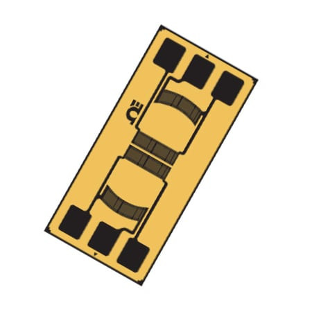 Omega SGT-18/1000-LD43 : Full-Bridge Diaphragm Strain Gauge, Transducer Quality, Solder Pads, 1000 ½, AL Number, 1.8 mm x 4 mm Grid (LxW), 30000 _m, -75 ¡C to 95 ¡C, SGT Series, Pack of 5