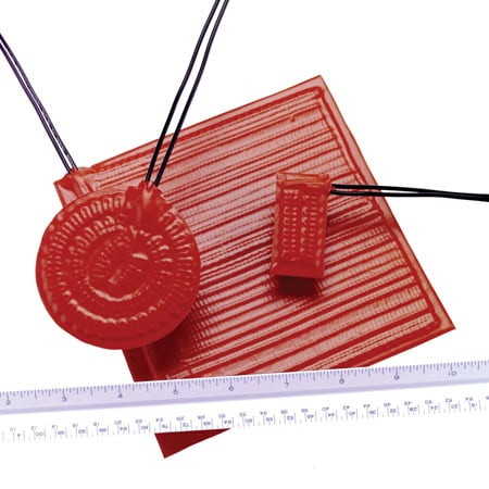 Omega SRMU101111 : Flexible Heater Blanket, Silicone Rubber, Square, 11 " (L), 11 " (W), 0.125 " (T), 1210 W, 10 W/in_, 120 Vac, -51 ¡C to 232 ¡C (-60 ¡F to 450 ¡F), SRMU Series, Each