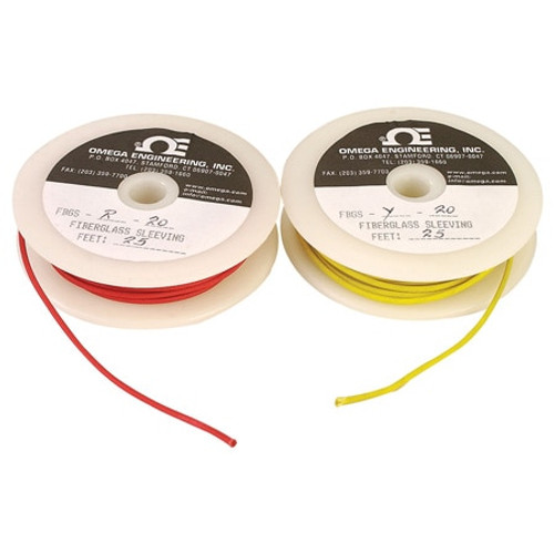 Omega FBGS-BK-30-50 : Braided Sleeving for High Temperature & Abrasive, Non-Fraying, 30 AWG, Fiberglass, Black, 15.2 m (50 '), 316 ¡C (601 ¡F), Good Resistance to Most Alkalies, FBGS Series, Spool