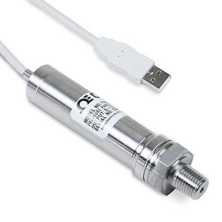 Omega PX409-10WGUSBH : High Accuracy Pressure Transducer, Gauge, 0 inH2O to 10 inH2O, ± 0.08 %, 1/4 " NPT Male, Digital, USB, Cable, -40 ¡C to 85 ¡C (-40 ¡F to 185 ¡F), PX409 Series, Each