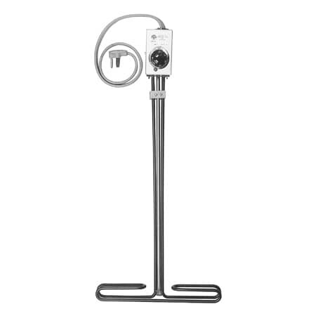 Omega TAT40008 : Tank Immersion Heater, Water, 14 W/in_, Over The Side, 13 " Element, 26 " Riser, 60 ¡F to 250 ¡F, 240 V, 1000 W, 316 SS (Bright Annealed), Integral Thermostat, TAT4 Series, Each
