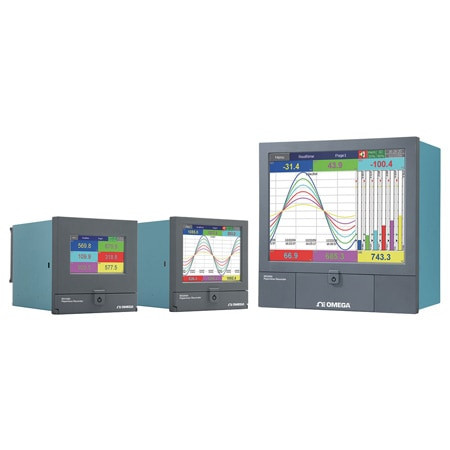 Omega RD3006 : Paperless Recorder with Touch Screen, Expandable I/O, 6-Inputs, Universal Measurement, AC/DC, 10 Hz, Ethernet Modbus TCP/IP, 307 mm Display, RD1000 Series, Each