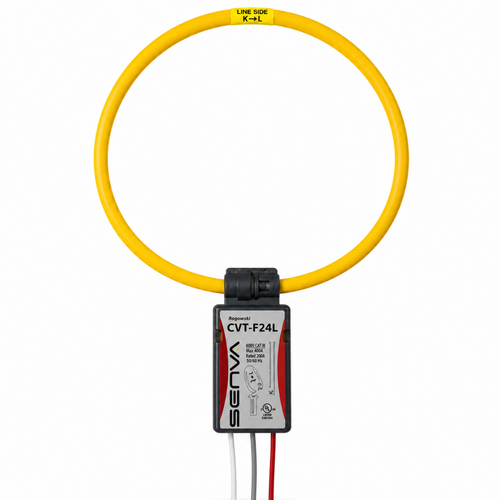 Senva CVT-F24L-L06 : Flexible Split-Core Rogowski CVT Transducers, 2400A Operating Range, 24"Rope Circumference, 6' Lead Length, Black (Default) in Color