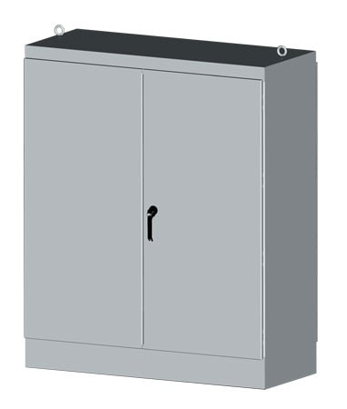 Omega SCE-727218FSD : Electrical Enclosure, Free Standing, Single Access, Carbon Steel, 72 " (H) x 72 " (W) x 18 " (D), White, Gray, Double Door, Indoor/Outdoor, SCE-FSD Series, Each