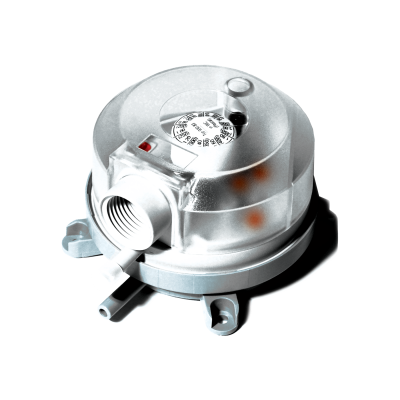 ACI DBL-205D - DBL Series Differential Pressure Switch (Plastic), 0.8-4 inWC adjustable set point, SPDT auto-reset, linear-scaled knob, NEMA 3 (IP54) plastic enclosure, Made in USA