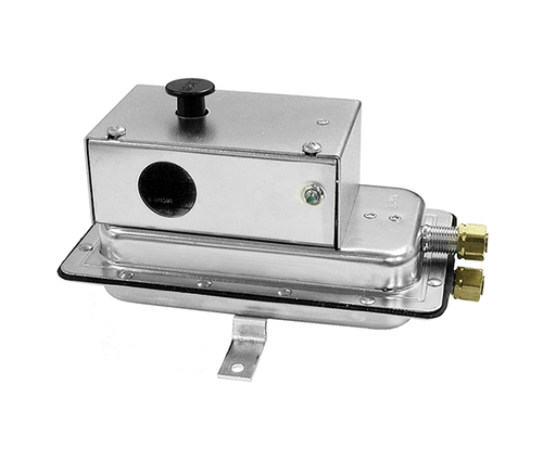 ACI AFS-460-112 - Differential Pressure Switch (Metal), 0.4-12 inWC, SPST-NC, Manual reset, Barbed fitting, galvanized steel housing, Made in USA