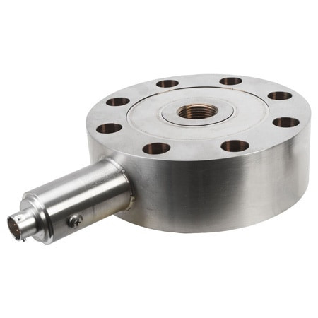 Omega LCHD-50K0BC2IS : Intrinsically Safe Load Cell, Tension/Compression, ± 0.1 %, 50000 lbf, 4 mA to 12 mA to 20 mA, 15 ' Cable, 1 1/2-12 UNF (ID), 6 " (OD), 1.8 " (H), Low Profile, LCHD-IS Series, Each