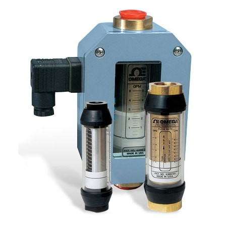 Omega FLMW-112075SS : Variable Area Flow Meter, Economical, In-line, Water, 7.5 GPM to 75 GPM, 6000 psi, 1 1/2 " NPT Female, 116 ¡C, ± 2 %, Direct Read, 304 SS, Buna, EPR, FKM, Perfluoroelastomer, FLMW Series, Each
