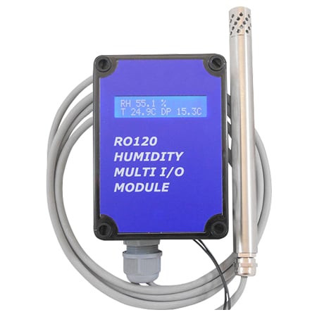 Omega HX86BA : Relative Humidity/Temperature/Barometric Pressure Transmitter, 0 % to 100 %, -40 ¡C to 120 ¡C, 750 mb to 1100 mb BP, 18 Vdc to 30 Vdc, 4 mA to 20 mA, Relays, RS232 Output, HX80A Series, Each