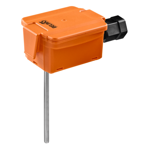 Belimo 01DT-5LP duct temperature sensor — NTC 10K Type II element with 8" stainless steel probe and flange mount