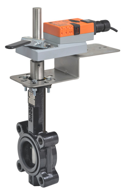Belimo F650HD+AMX24-MFT-X1 : 2-Way 2" Inch Butterfly Valve, ANSI Class Consistent with 125, Cv 115 + Non-Fail-Safe Valve Actuator, 24VAC/DC, Programmable (2-10VDC Default) Control Signal, 5-Year Warranty