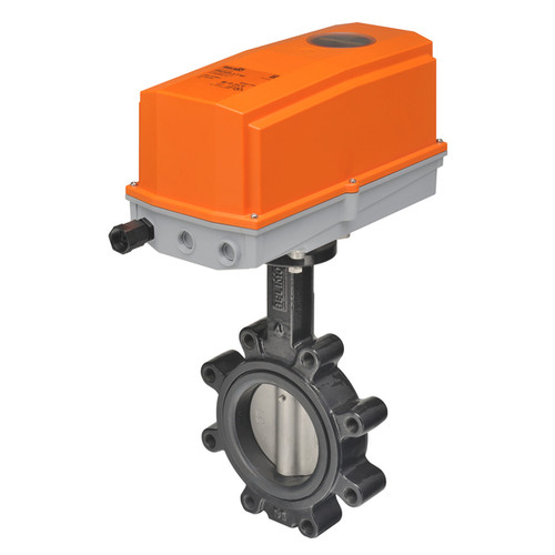 2-Way 2" Inch Butterfly Valve, Cv 115, Close-off Pressure 200 psid + Non-Spring Valve Actuator, 120VAC, On/Off, Floating Point Control Signal, NEMA 4X Enclosure, 5-Year Warranty