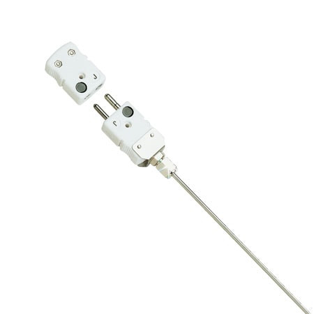 Omega RAT-QD-24-8-NHX-M : Quick Disconnect Thermocouple Assembly, Ceramic STD CONN, R Type, 0 ¡C to 1650 ¡C (32 ¡F to 3000 ¡F), 0.25 " x 8 " (DxL) Probe, Ceramic, Immersion, Ungrounded, ANSI, 24 AWG, RAT Series, Each