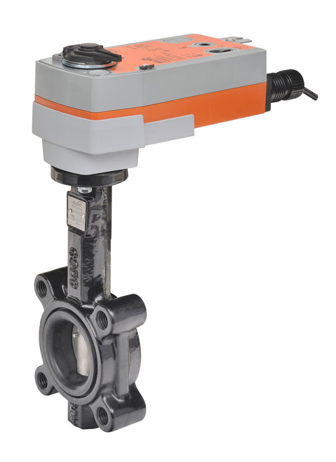 Belimo F665HD+AFX24-MFT-S-X1 : 2-Way 2-/2" Inch Butterfly Valve, ANSI Class Consistent with 125, Cv 196 + Spring Return Valve Actuator, 24VAC/DC, Programmable (2-10VDC Default) Control Signal, (2) SPDT 3A @250V Aux Switch, 5-Year Warranty
