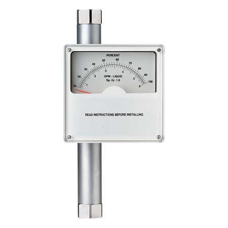 Omega FL-W7112 : Flow Meter, Analog Display, Water, 0.4 GPM to 4 GPM, 1500 psi, 1/2 " NPT Female, 199 ¡C (350 ¡F), ± 3 %, Direct Read, 316 SS, FKM, FL-W7100 Series, Each