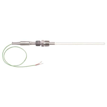 Omega RAT-TJ36-24-8-SHX-M : Platinum T/C Assembly, Rugged Transition Joint, Extreme Temp, Ceramic Miniature CONN, R Type, 0 ¡C to 1650 ¡C, 0.25 " x 8 " Probe, 40 " Cable, Ceramic, UGND, ANSI (Std), RAT-TJ, Each