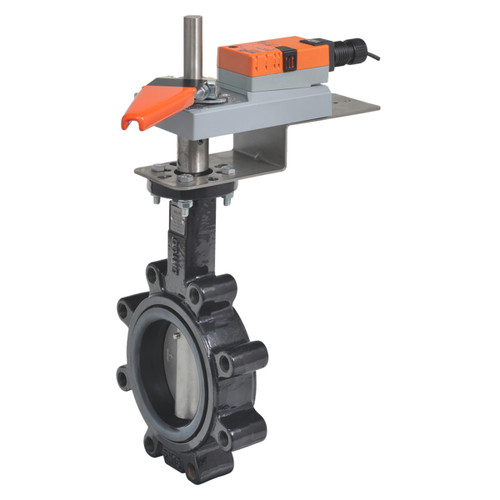 2-Way 3" Inch Butterfly Valve, Cv 302, Close-off Pressure 200 psid + Non-Spring Valve Actuator, 24VAC/DC, Programmable (2-10VDC Default) Control Signal, 5-Year Warranty
