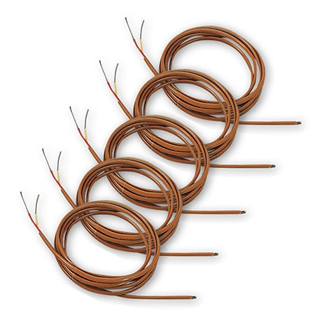 Omega 5TC-TT-J-20-144 : Insulated Thermocouple, Ready-Made, J Type, 144 " Cable, 20 AWG, PFA, Miniature Connector, Exposed, ¡C Unit, 0 ¡C to 260 ¡C (32 ¡F to 500 ¡F), Stripped Leads, ANSI (Std), 5TC Series, Pack of 5