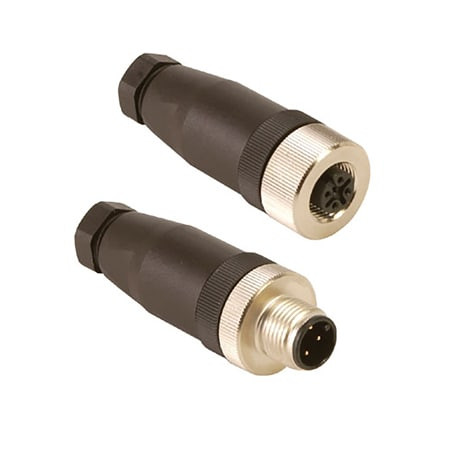 Omega M12-EE-S-M-FM : Compensated Thermocouple Connector, M12, Field Mount, 4 Pins, Male, E Type, -25 ¡C to 85 ¡C (-13 ¡F to 185 ¡F), Straight Geometry, Dual, M12-FM Series, Each