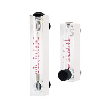Omega FL4511-V : Variable Area Flow Meter, OEM-Style, Air, 0.4 SCFM to 4 SCFM, 100 psi, 1/4 " NPT Female, 38 ¡C (100 ¡F), ± 3 %, Direct Read, 316 SS, Acrylic, PVC, Brass, EPR, w/Valve, FL4000 Series, Each