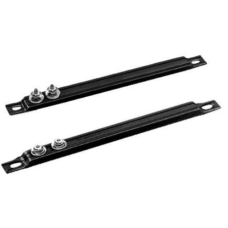 Omega SN-910/120V : Strip Heater, 120 Vac, 100 W, 8 W/in_, 2 Terminals One End, Rust-Resisting Iron Sheath, 650 ¡C (1200 ¡F), 9-1/2 " x 3/4 " (LxW), 2 Mounting Holes, Rugged, Reliable Strip, SN Series, Each