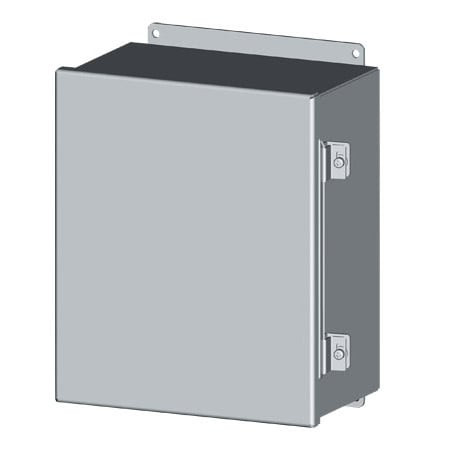 Omega SCE-8086CH : Electrical Enclosure, Carbon Steel, 8 " (H) x 8 " (W) x 6 " (D), Gray, Continuous Hinge, Standard, SCE-CH Series, Each