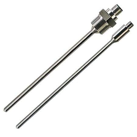 Omega PR-21C-3-100-A-1/4-0100-M12-1 : Pt100 RTD Sensor Probe, M12 CONN, -50 ¬°C to 250 ¬°C, Class A per IEC60751, 0.25 " x 1 " (DxL) Probe, 316 SS, Immersion, Wiring Option 1 (Per Diagram), 100 ¬Ω, 4 Wires, 3/8 " NPT, PR-21 Series, Each