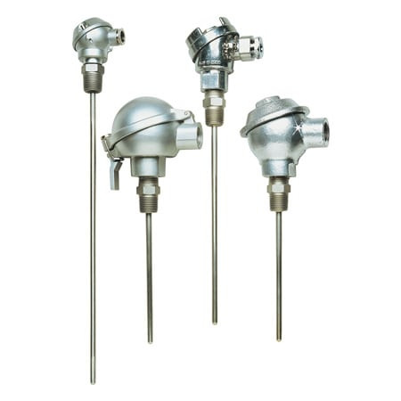 Omega NB16W-CASS-14G-9 : Thermocouple Probe, White Polypropylene Flip-Top Head, K Type, 0 ¡C to 1150 ¡C (32 ¡F to 2100 ¡F), 1/2 " NPT, 0.25 " x 9 " Probe, Immersion, Grounded, 304 Stainless Steel, NB-SS Series, Each