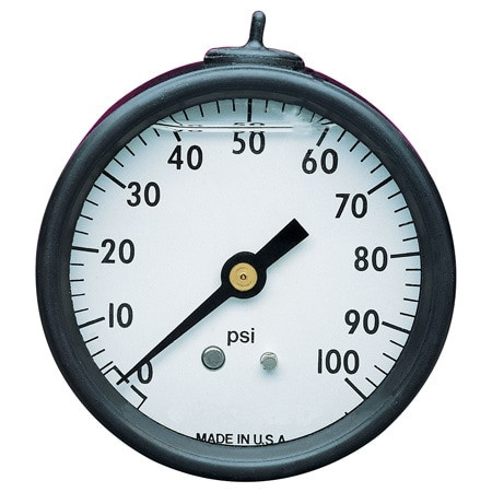 Omega PGF-25B-15 : Vibration-Resistant Liquid-Filled Pressure Gauge, 1/4 " NPT Male, 0 psi to 15 psi, ± 3 - 2 - 3 % Accuracy, > 0.25 % Class, 2.5 " Dial, Rear Connection, PGF Series, Each