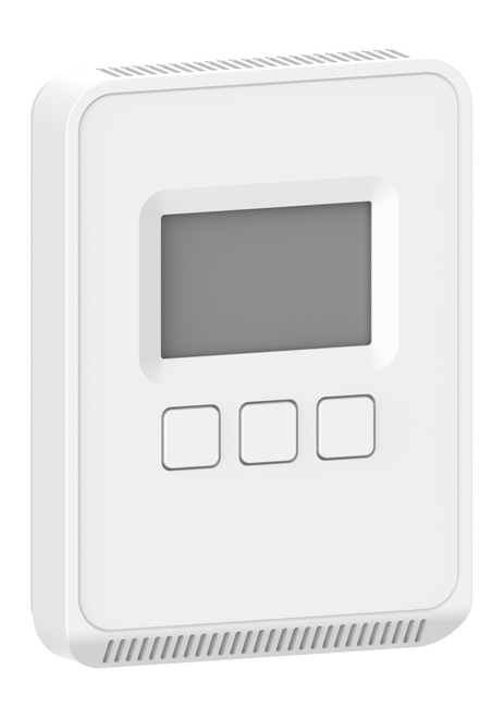 Veris HW2LA2A : Wall Mount Humidity/Temperature Combo Sensor, 2% Humidity, Selectable Outputs: 4-20 mA, 0-5 VDC, or 0-10 VDC, Temperature Transmitter, 0-10V Setpoint + Override, 3-Button LCD Display, 5-Year Warranty