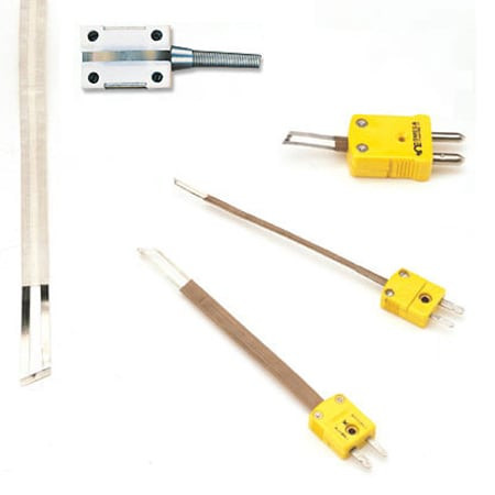 Omega 88303K : Thermocouple for Layered Surface, Thin Leaf, Handheld, Type K, 0 ¡C to 215 ¡C (32 ¡F to 420 ¡F), Standard Connector, ANSI, Overall Foil Length 1 ", 88000-ThinFoil Series, Each