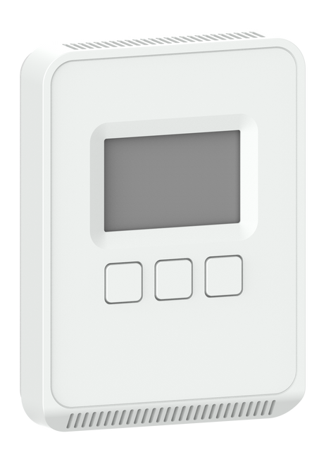 Veris TW2LAXC : Wall Mount Temperature Sensor, 1K Platinum RTD, 0-10V Setpoint + Override, 3-Button LCD Display, 5 Year Limited Warranty