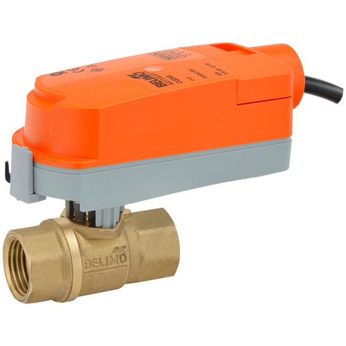 Belimo Z2050Q-J+CQB24-3 : 2-Way 1/2" ZoneTight Zone Valve Cv Rating 5.9 (11.8 GPM @ _ 4 psi), Non-Spring Return Actuator, 24VAC/DC, On/Off, Floating 3-Point Control Signal