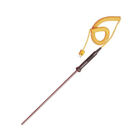 Omega EHSS-M30U-RSC-300 : Utility Handle Thermocouple Probe, Retractable, E Type, 0 ¡C to 650 ¡C, 3 mm x 300 mm Probe, 60 " Cable, 28 AWG, TPE, Ungrounded, Immersion, 304 SS, Mini Male CONN, ANSI, EHSS Series, Each