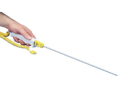 Omega QD-NP-J-316G-12 : Special Tip Penetration Probe, Quick Disconnect Handle, J Type, 0 ¡C to 620 ¡C, 0.187 " x 12 " Probe, Grounded, Penetration, 304 SS, Standard CONN, ANSI, QD Series, Each